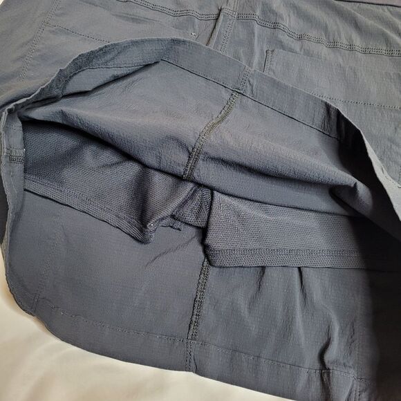 ATHLETA gray Trekkie cargo pocket athletic athleisure skort skirt 12 - Picture 5 of 9
